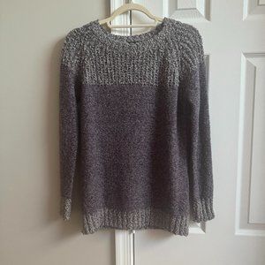 Purple Gray Knit Sweater